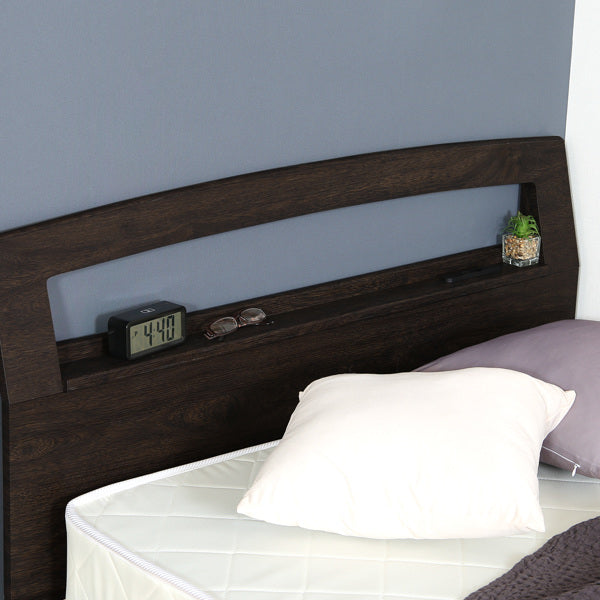 ベッド セミダブル 木製 ベッドフレーム コンセント ローベッド すのこ セミダブルベッド -7