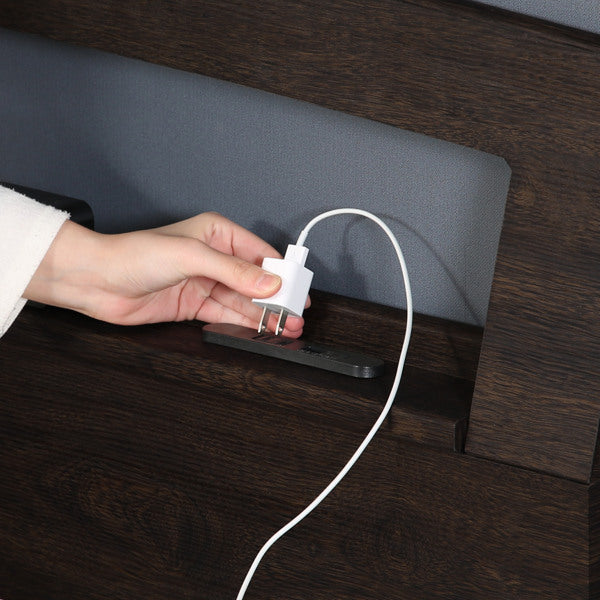 ベッド セミダブル 木製 ベッドフレーム コンセント ローベッド すのこ セミダブルベッド -8