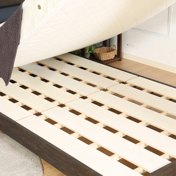 ベッド セミダブル 木製 ベッドフレーム コンセント ローベッド すのこ セミダブルベッド -9