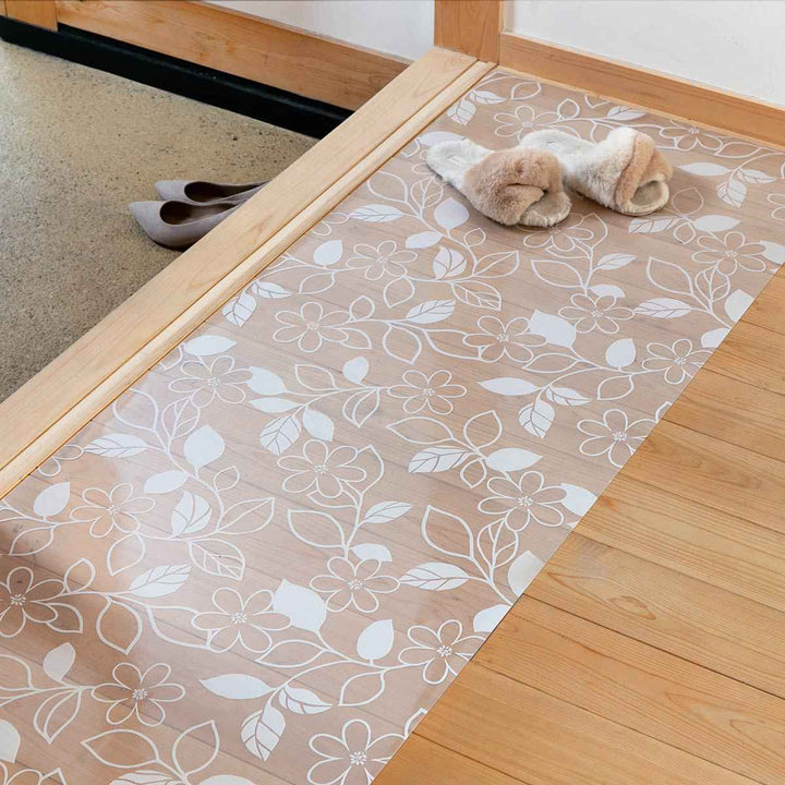 キッチンマット拭ける60×240cm柄物クリア