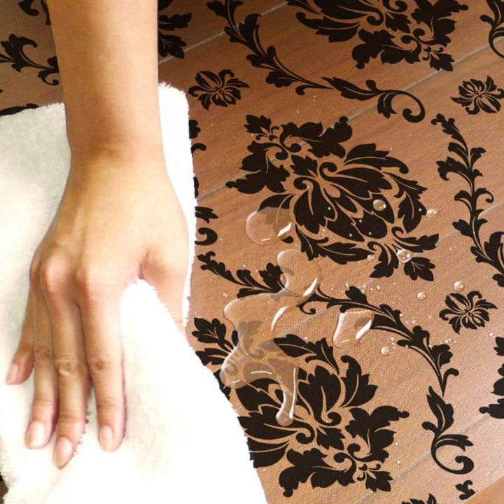 キッチンマット拭ける60×240cm柄物クリア