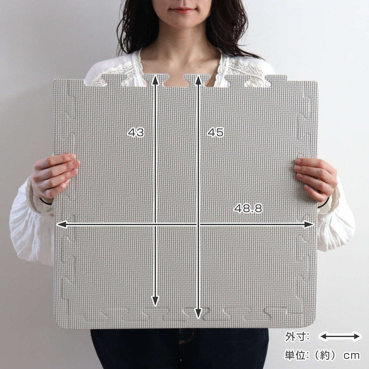 ジョイントマット 45×45cm 極厚 リバーシブル仕様 4枚組 ふち付き -4