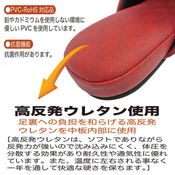 トイレスリッパ 2足セット 25cm FEELFOOT チェッカー スリッパ ビニール トイレ 拭ける 北欧 -6