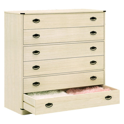 総桐 着物タンス 6段 桐たんす ロウ引き仕上 日本製 幅100cm