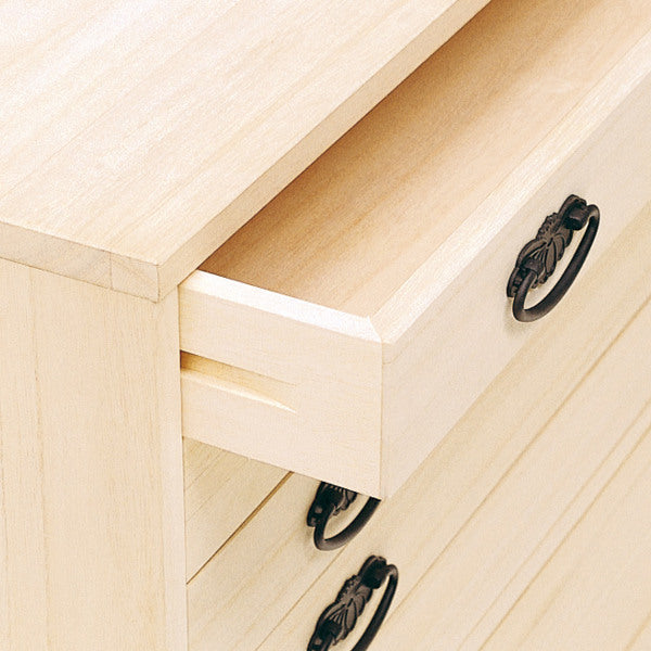 総桐チェスト5段クローゼット収納キャスター付日本製幅100cm