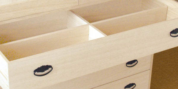 総桐チェスト5段クローゼット収納キャスター付日本製幅100cm