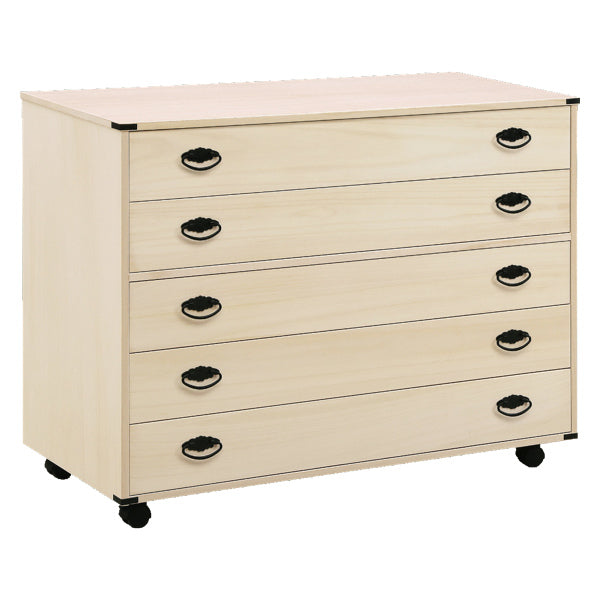 総桐チェスト5段クローゼット収納キャスター付日本製幅100cm