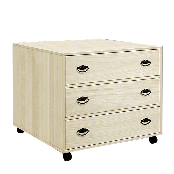 総桐押入れタンス3段深型キャスター付日本製幅75cm