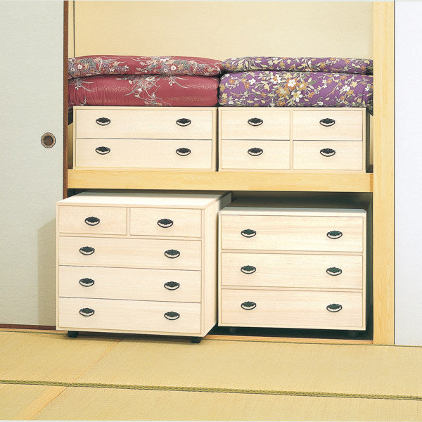 総桐 押入れ布団台 4杯 桐チェスト 深型 日本製 幅75cm -5