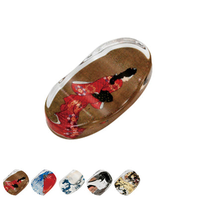 箸置き 4cm 小判 見返り美人 箸置 プラスチック 日本製