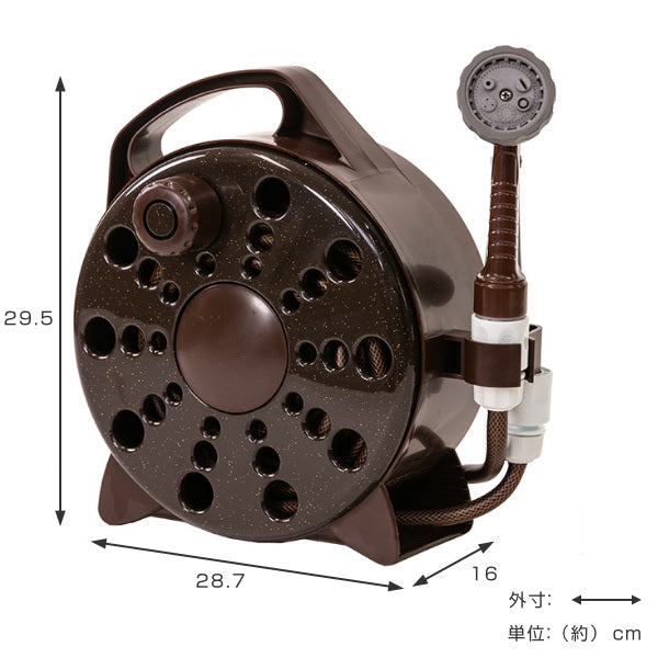 ホース ホースリール 15m 散水ホース ハンディープチリール