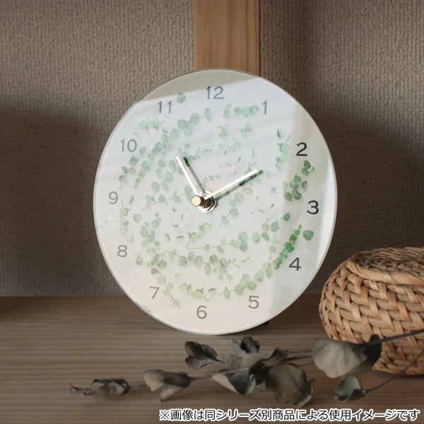 置時計 ブルームガラス フラワー アナログ 北欧 時計
