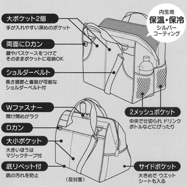 ランチバッグ 保冷 保温 がま口型 マルチバッグ ねこっと