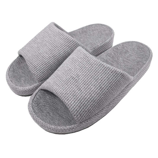 スリッパ M 22.5～24.5cm 前開き 抗菌 消臭 竹炭 レディース