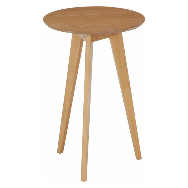 サイドテーブル 高さ60cm コーヒーテーブル 木製 天然木 円型 丸 テーブル