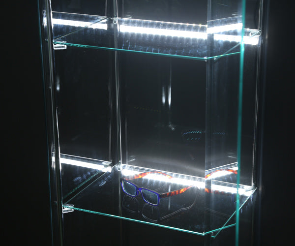 コレクションケース4段LEDライト付ガラスケース幅42.5cm