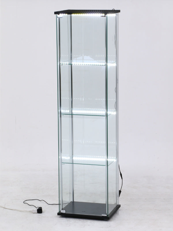 コレクションケース4段LEDライト付ガラスケース幅42.5cm
