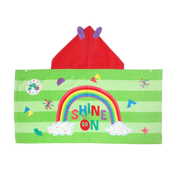 フード付き タオル はらぺこあおむし オンザレインボーフードたおる
