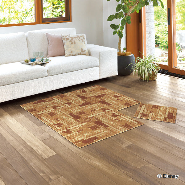 タイルマット 30×30cm ミッキーマウス ウッド 9枚入 -2