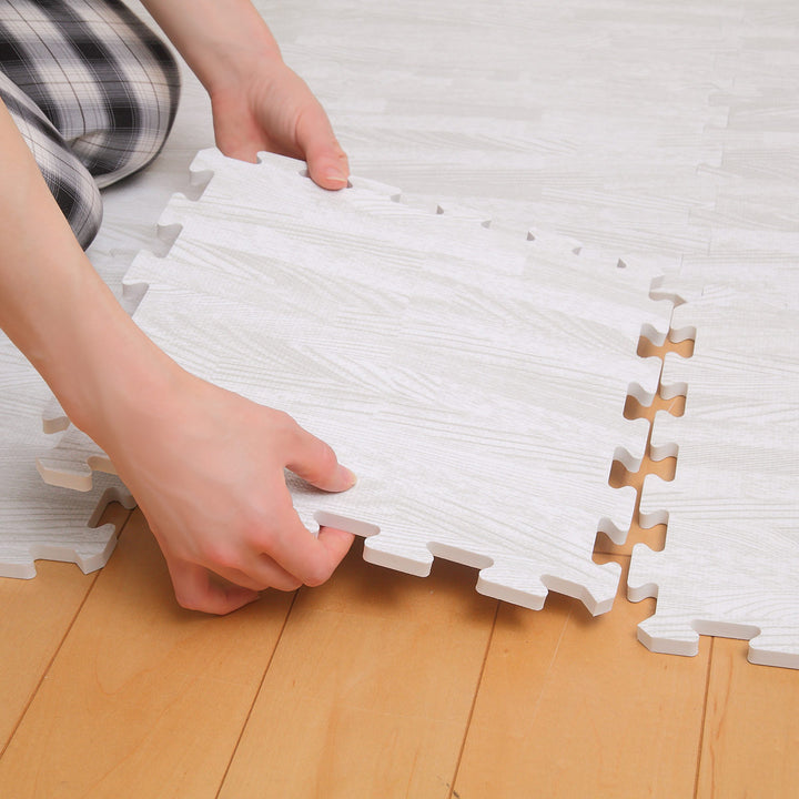 ジョイントマット 58×58cm 両面滑り止め加工 木目調 4枚入り -13