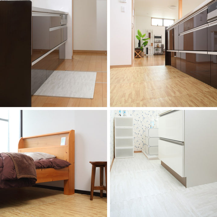 ジョイントマット 58×58cm 両面滑り止め加工 木目調 4枚入り -7