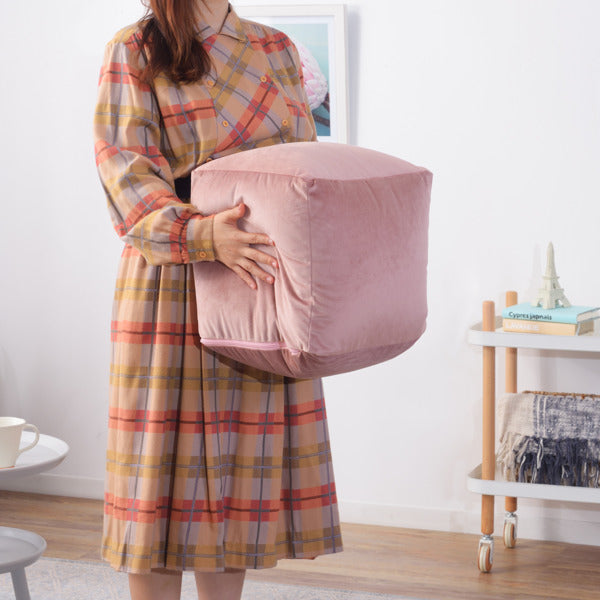 ビーズクッション コンパクト 小さめ カバー クッション ベロア ミニビーズクッション かわいい -14