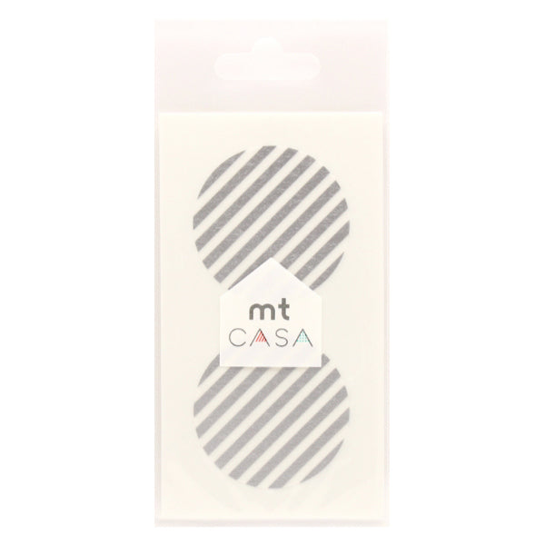 マスキングテープ丸10枚入ストライプ直径5cmmtCASAseal