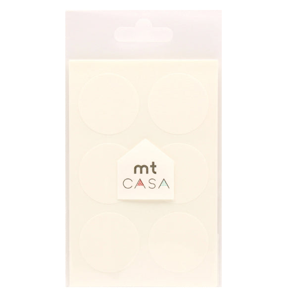 マスキングテープ丸30枚入無地直径3.5cmmtCASAseal