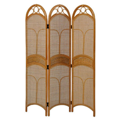 籐 スクリーン 3連 衝立 ラタン家具 高さ150cm