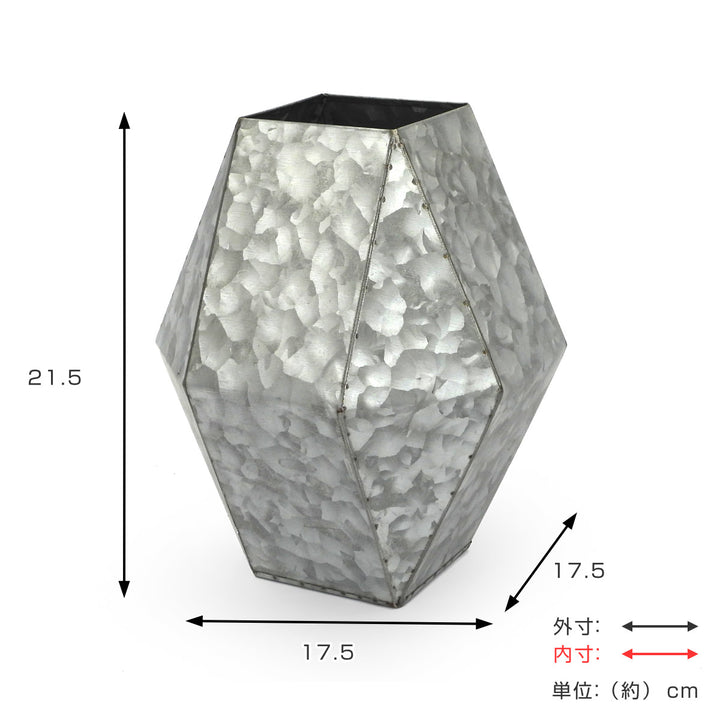 花瓶 プランター ジオマトリックメタルポット B -3