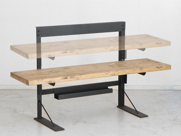 テレビ台 幅130cm 高さ調整 木製 天然木 配線 収納 スチール テレビボード デスク おしゃれ -17