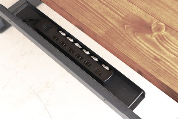 テレビ台 幅130cm 高さ調整 木製 天然木 配線 収納 スチール テレビボード デスク おしゃれ -9