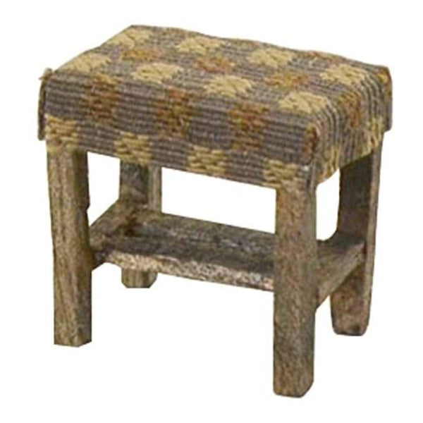 オーナメント ガーデニング 園芸 ミニチュアパーツ 布ばり四角スツール