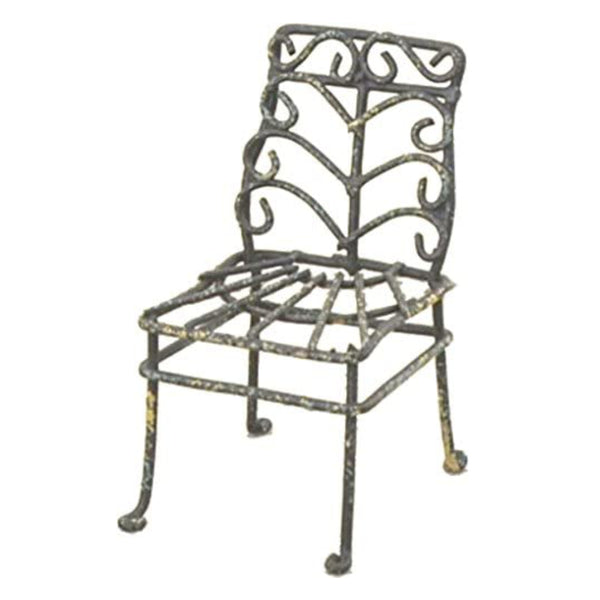 オーナメント ガーデニング 園芸 ミニチュアパーツ アイアンチェアー ブラウン