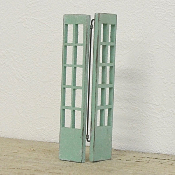 オーナメント ガーデニング 園芸 ミニチュアパーツ 窓付きドア グリーン