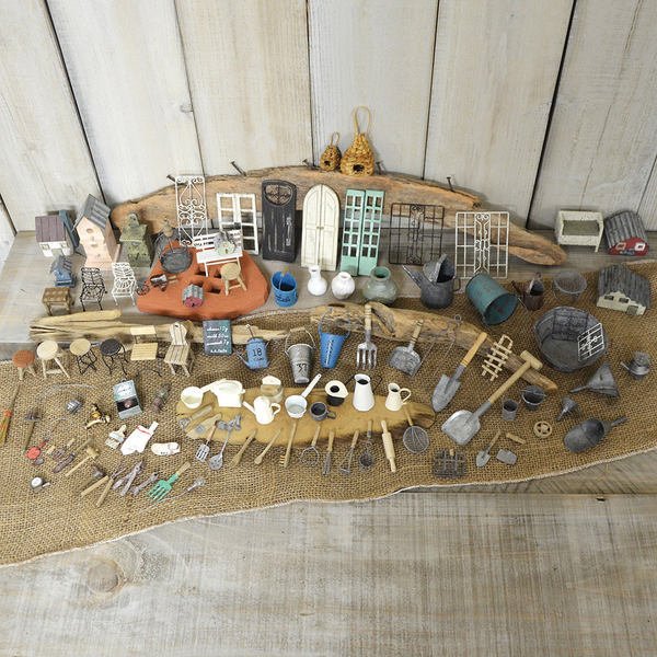 オーナメント ガーデニング 園芸 ミニチュアパーツ のこぎり Ｓ -3