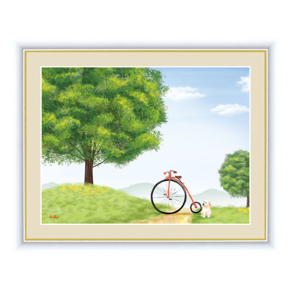 絵画 『けやきの木』 42×52cm 鈴木みこと 額入り 巧芸画 インテリア