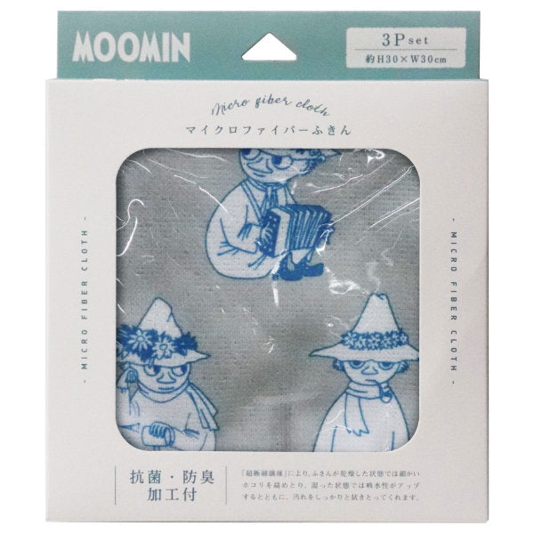 ふきん同柄3枚セットMOOMINマイクロファイバーふきん