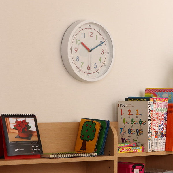 知育時計 ポリマ ０１ 掛け時計 アナログ 子ども 部屋 壁掛け 時計