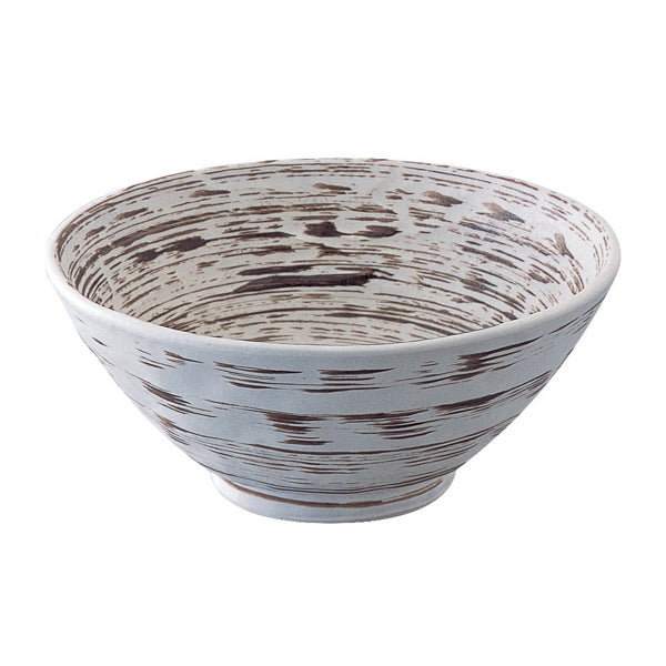 丼ぶり 19cm .STYLE エムスタイルジャポネ 刷毛渦 皿 食器 和食器 磁器 美濃焼 日本製