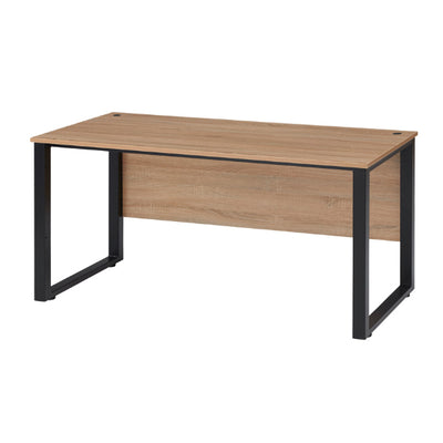 デスク 幅140cm 木目調 スチール ロの字 幕板 おしゃれ オフィス 机