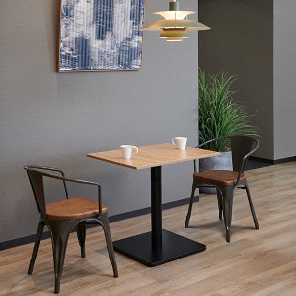 テーブル 幅60cm 奥行75cm 木目調 カフェテーブル 角型 長方形