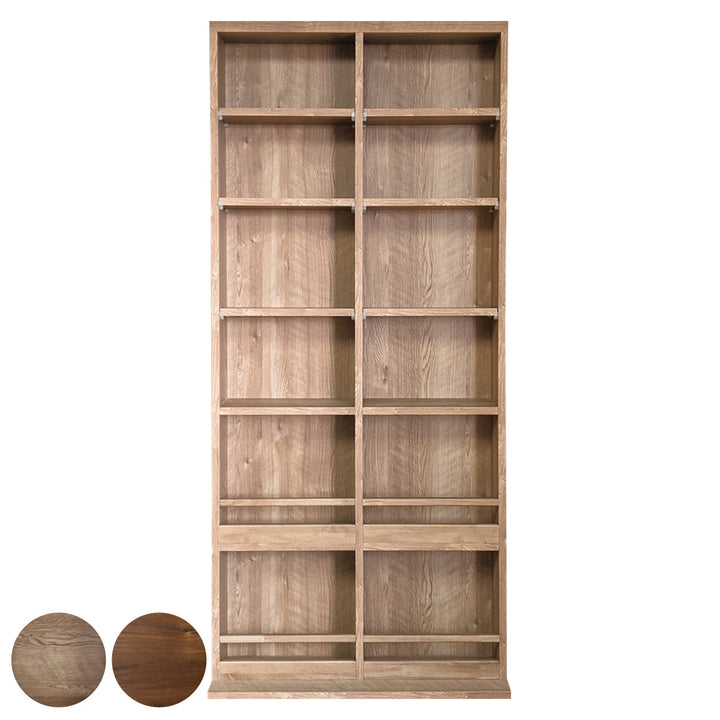 書棚奥行きスリムコミックシェルフヴィンテージ調ハイタイプ幅80cm