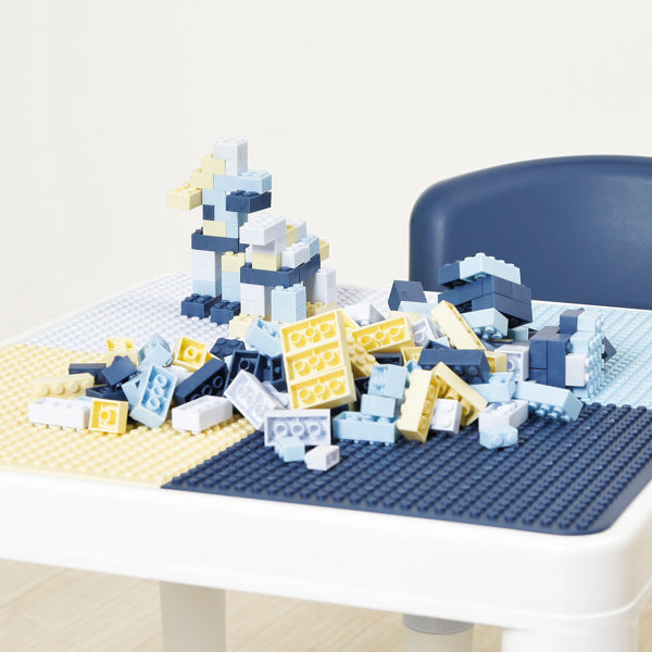 キッズテーブル チェアセット ブロック 200ピース付き 子供用 知育玩具