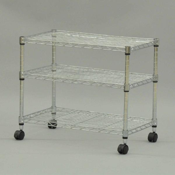 スチールラック 3段 キャスター付 幅60cm 高さ51cm