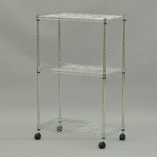 スチールラック 3段 キャスター付 幅60cm 高さ96cm