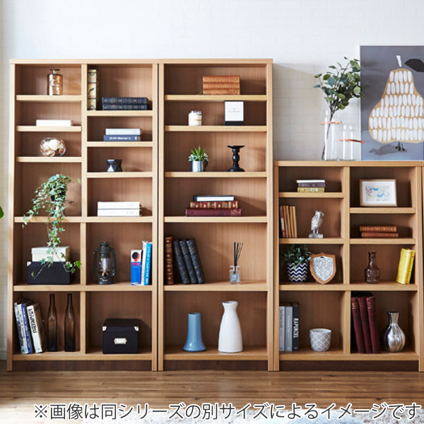 本棚 木製 ブックシェルフ 強化棚板 日本製 幅67cm 高さ120cm