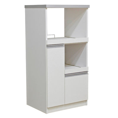 レンジ台 木製 家電ラック 米びつ付 2段スライド棚 日本製 幅60cm