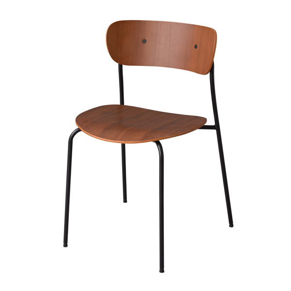 チェア 座面高47cm スタッキング 軽量 木製 スチール脚