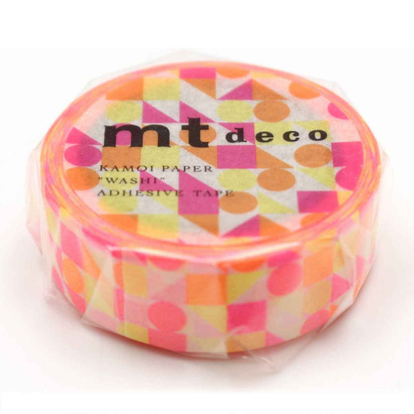 マスキングテープ まるさんかくしかく 幅15mm×7m mt DECO
